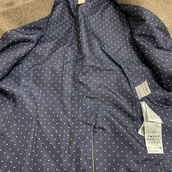 Levis Blazer Womens L Large Brown One Button Wool Blend Polka Dot Lined Jacket - Picture 9 of 13